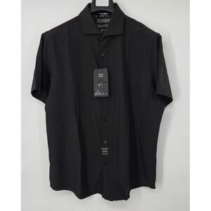 NEW Denim And Flower Ricky Singh Men's XL Black Button Up Shirt Tech Stretch NWT